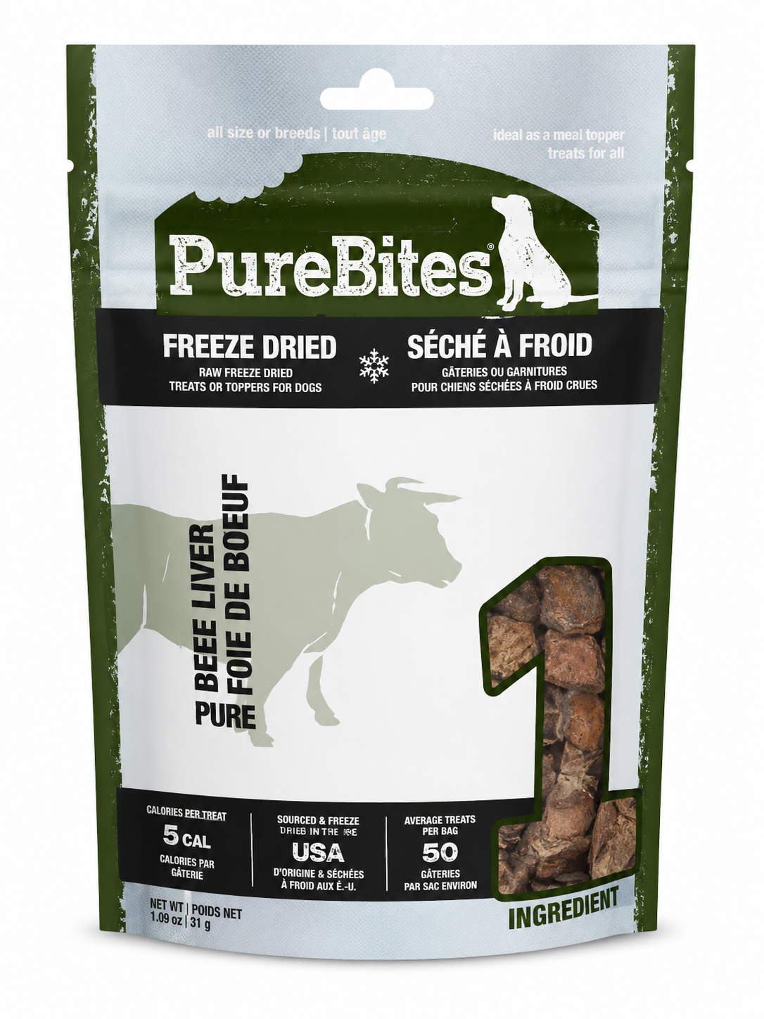 PureBites Freeze-Dried Beef Dog Treats