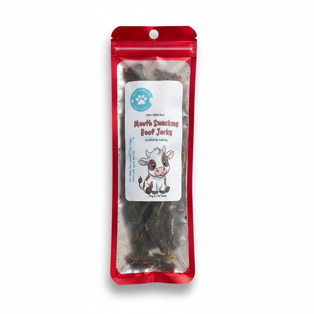 Mouth Smacking Beef Jerky 100% USDA Beef Dog and Cat Treat