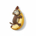 Monkey Hugging Banana Plush Squeaky Dog Toy