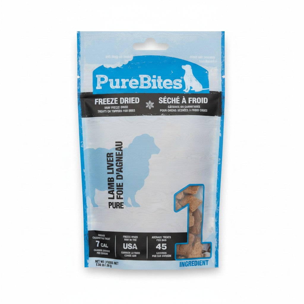 PureBites Freeze Dried Lamb Liver Dog Treats 1.38 oz